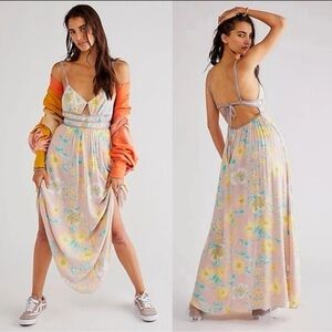 Free People Pastel Floral Maxi Dress